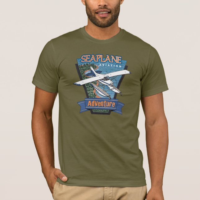 T-shirts Aventura da Seaplane Aviation (Frente)