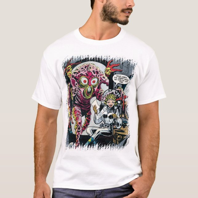 T-shirts Aventuras Espaciais #12 Funny 50s Retro Cômico de  (Frente)