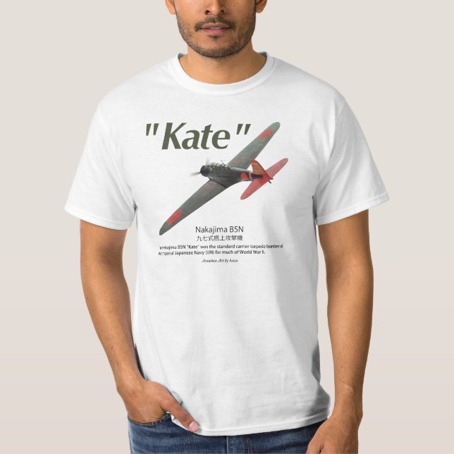 T-shirts Aviation Art T-shir "Nakajima B5N　九七式艦上攻撃機　"Kate"" (Frente)
