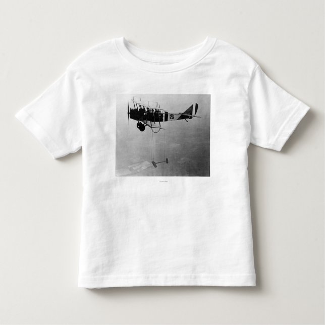 T-shirts Aviões de Curtiss JN-4 Jenny com asa modelo (Frente)
