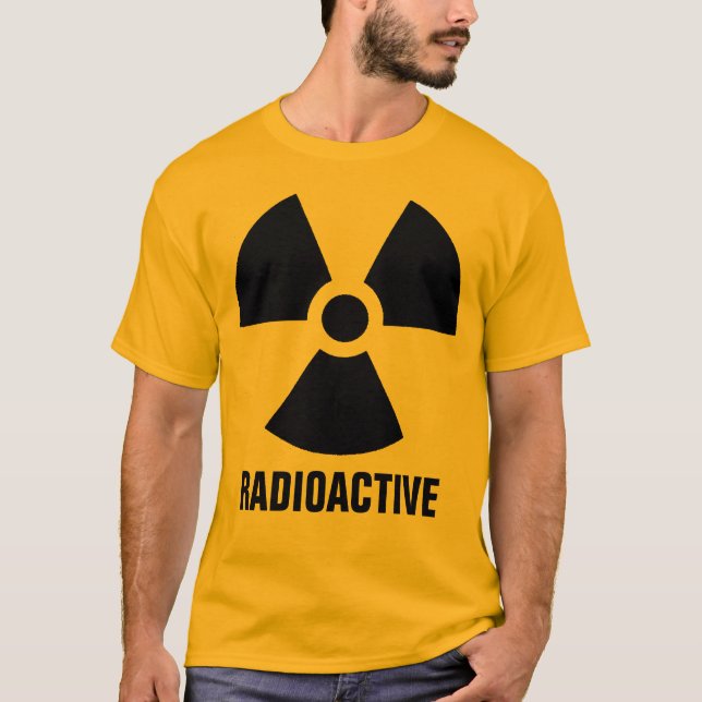 T-shirts Aviso de Material Radioativo (Frente)