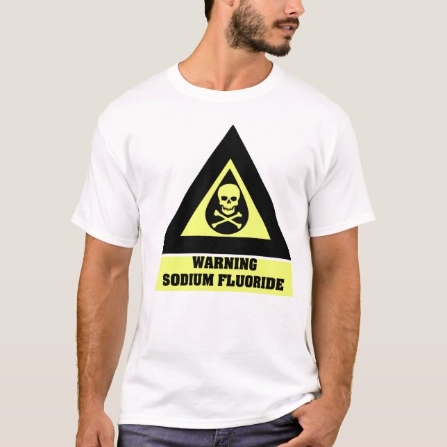 T-shirts Aviso do fluoreto de sódio (Frente)