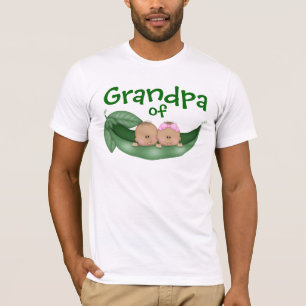 T-shirts Avô de gêmeos mistos com pele escura