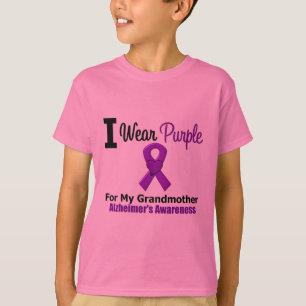 T-shirts Avó roxa da fita da doença de Alzheimer