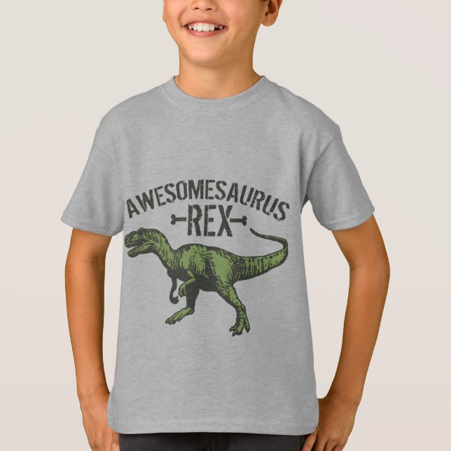 T-shirts Awesomesaurus Rex (Frente)