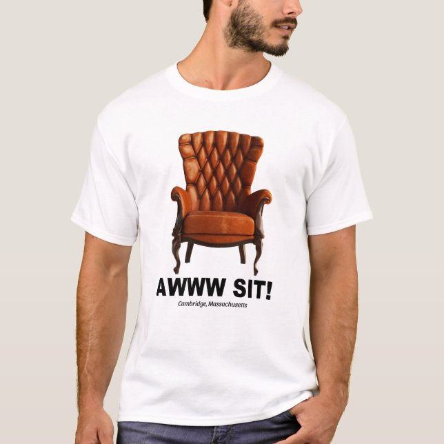 T-shirts Awww Sit Cambridge Massachusetts Tee (Frente)