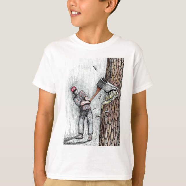 T-shirts Ax Man no chainsaw (Frente)