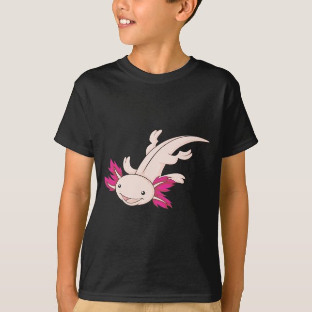 T-shirts Axolotl mexicano feliz (Frente)