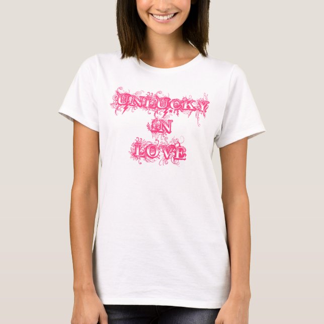 T-shirts "azarado no amor" (Frente)
