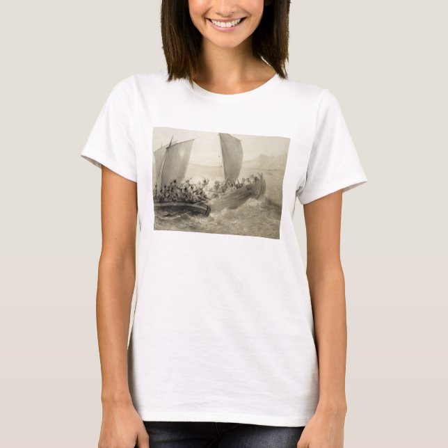 T-shirts Azov Cossacks a embarcar num cheio Corsair turco d (Frente)