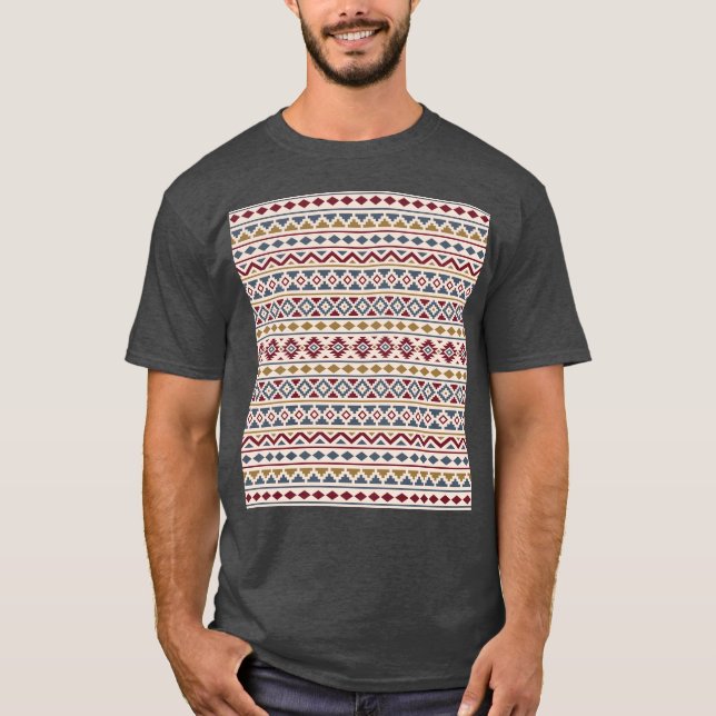 T-shirts Aztec Essência II Ptn Red Blue Creme (Frente)