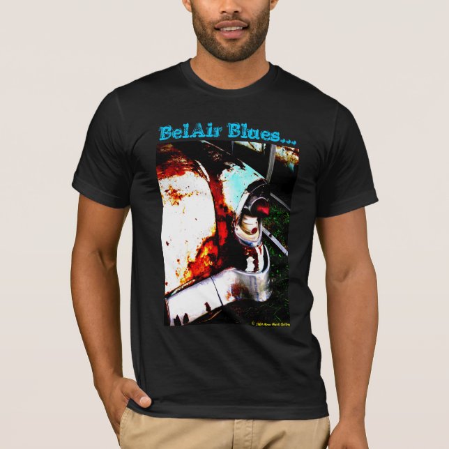 T-shirts AZUIS '56 do BEL AIR (preto somente) (Frente)