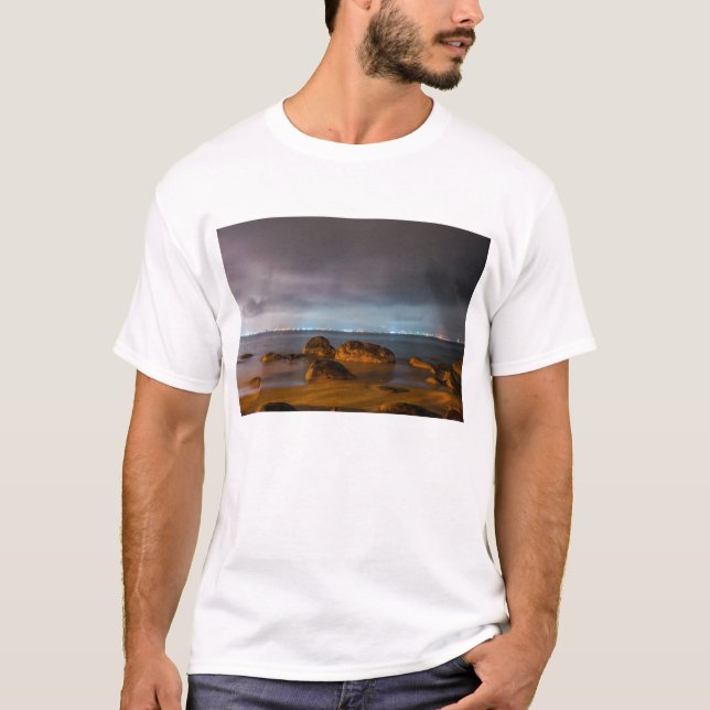 T-shirts Azuis da cidade de Chiba (Frente)
