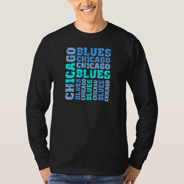 T-SHIRTS AZUIS DE CHICAGO (Frente)