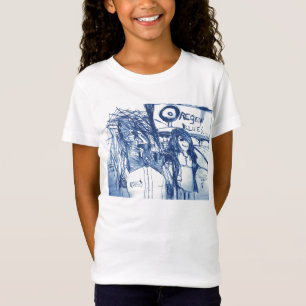 T-SHIRTS AZUIS DO OREGON COM MEDO