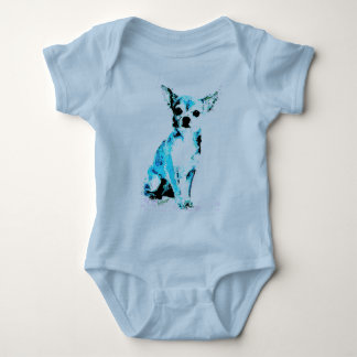 T-shirts Azul Chihuahua Cute Bebê Bonito