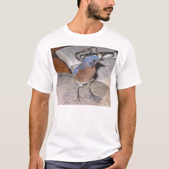 T-shirts Azul da bíblia (Frente)