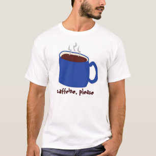 T-shirts Azul da cafeína