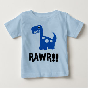 T-shirts Azul de Rawr Dino
