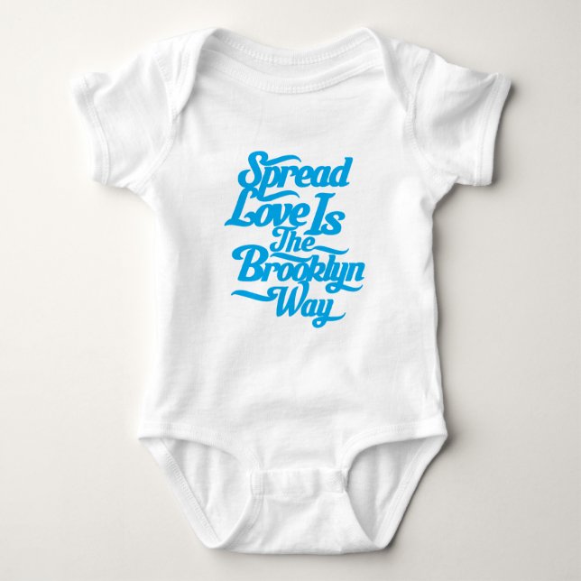 T-shirts Azul do amor de Brooklyn (Frente)
