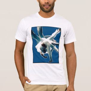T-shirts azul dos sem mao do au