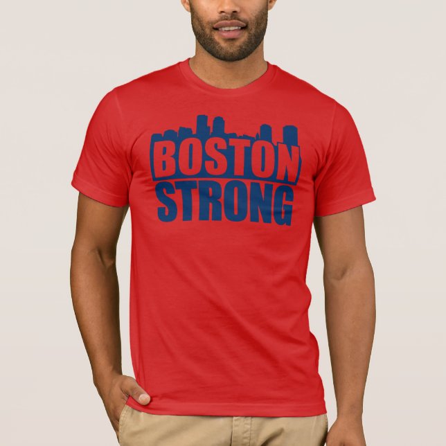 T-shirts Azul forte de Boston (Frente)