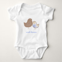 Azul Pastel Caprichoso Damask Frangos Menino Bebê