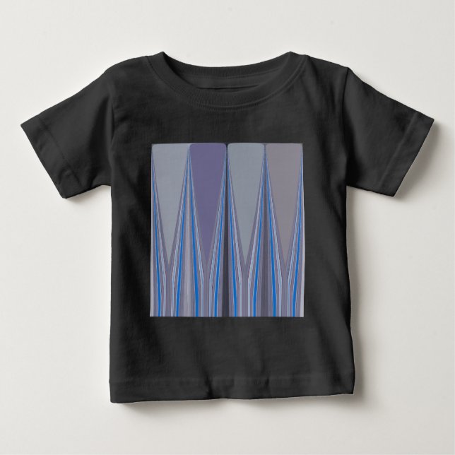 T-shirts Azul, Roxo, Cinza de Arte Chevron (Frente)