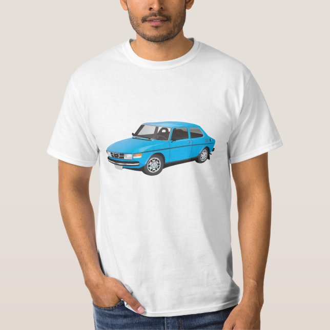 T-shirts Azul SAAB 99 (Frente)