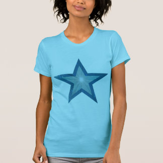 T-shirts Azul-Star, azul-camiseta feminina