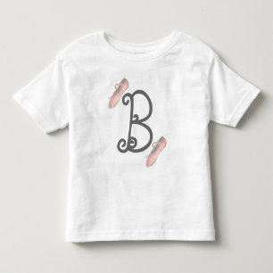 T-shirts B é para Ballerina Pink Balé Dance Monogramo