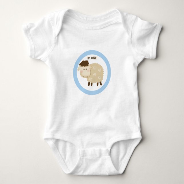 T-shirts Baa Baa Sheep Blue Personalizado (Frente)