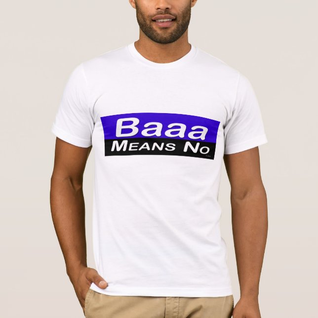 T-shirts Baaa significa o nenhum (Frente)