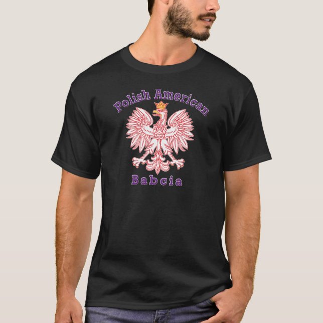 T-shirts Babcia polonesa americana (Frente)