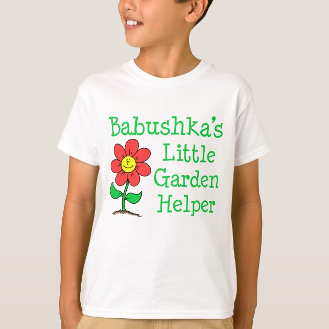 T-shirts Babushka Little Garden Helper (Frente)