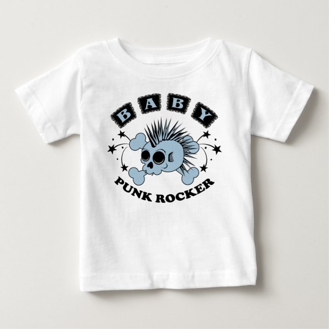 T-shirts Baby Boy Punk Skull (Frente)