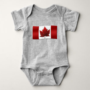 T-shirts Baby Canada Flag Souvenir Organic One-Piece