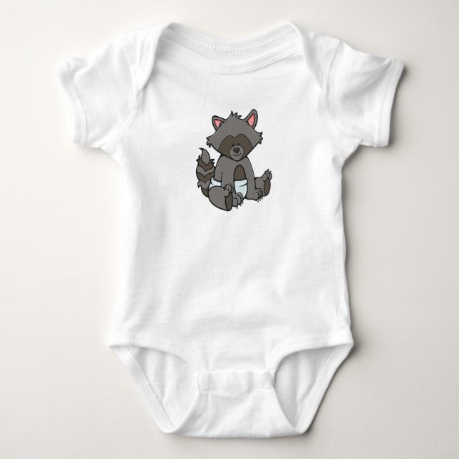 T-shirts Baby Raccoon personalizável (Frente)