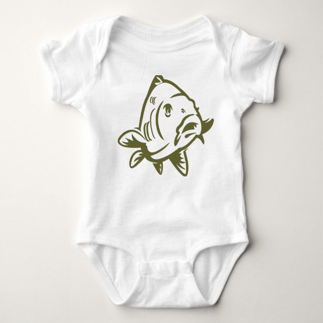 T-shirts Baby romper met karper (Frente)