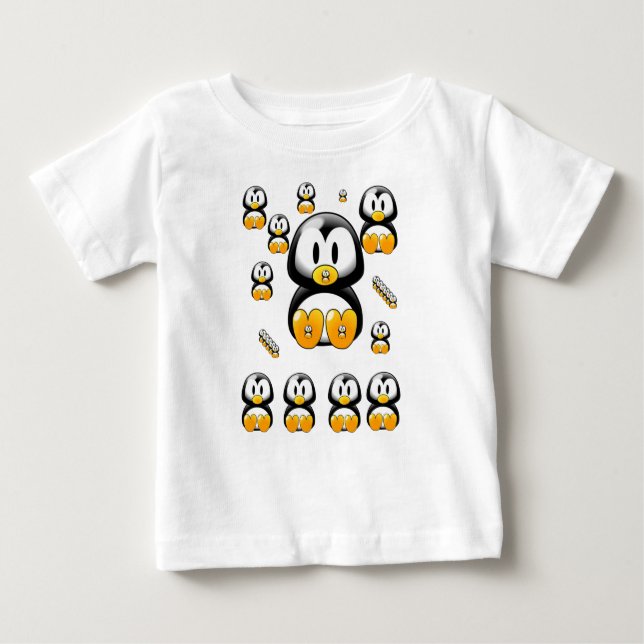 T-shirts Baby Romper Penguin (Frente)