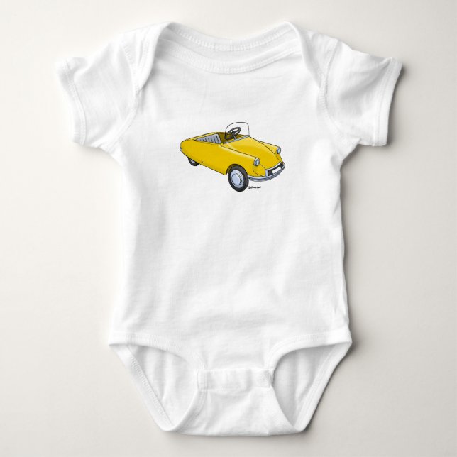 T-shirts baby rompertje met afbeelding Citroën DS trapauto (Frente)