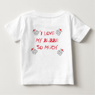 T-SHIRTS BABY SNAP BOTTOM EU AMO MEU BEBÊ JUDEU