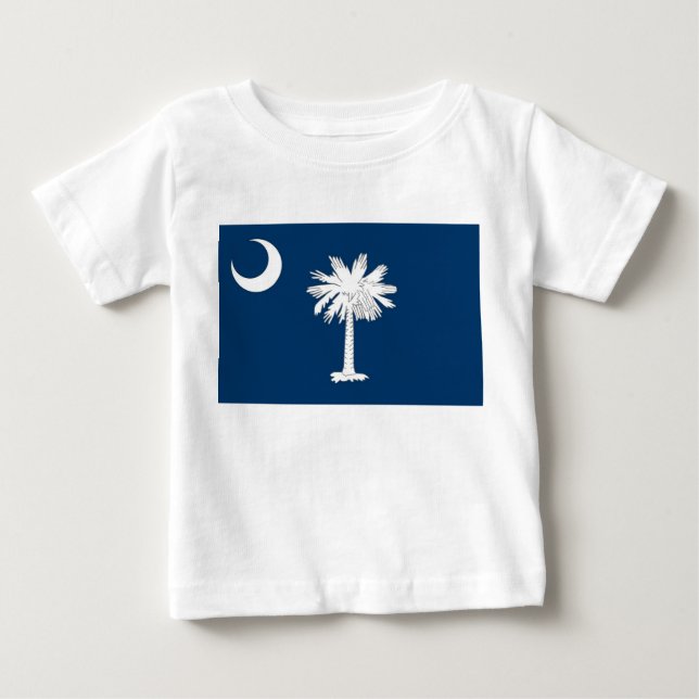 T-shirts Baby T Shirt com bandeira da Carolina do Sul (Frente)