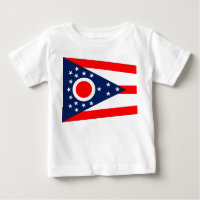 Baby T Shirt com Flag of Ohio, EUA