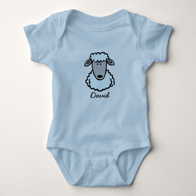 T-shirts Babybody “David " azul (Frente)