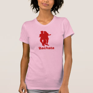 T-shirts Bachata Bachata Latino Dançarinos Silhouette Pink