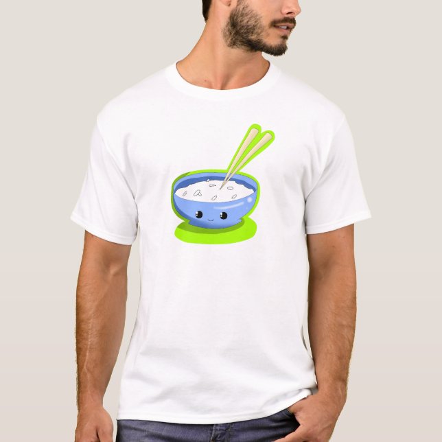 T-shirts Bacia de arroz azul (Frente)