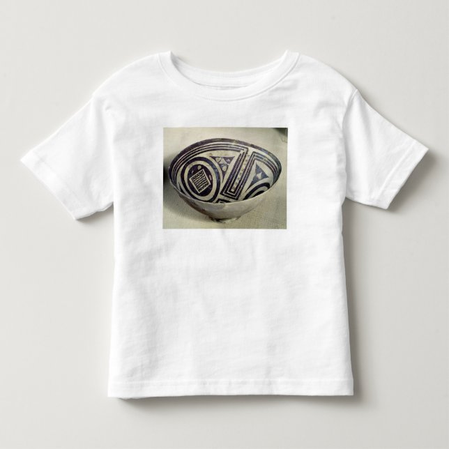 T-shirts Bacia decorada com um teste padrão geométrico (Frente)