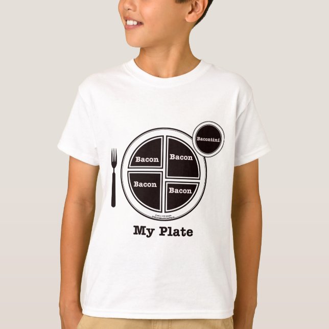 T-shirts Bacon My Plate (Frente)