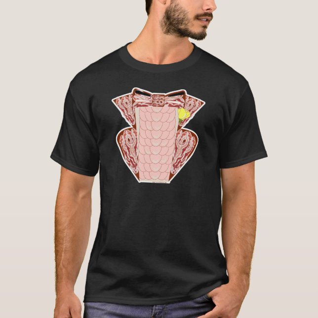 T-shirts Bacon Tuxedo Novelty Breakfast Humor (Frente)